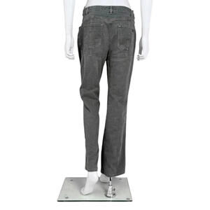 Vintage 03P CHANEL 2003 FR-36 Straight Leg Gray Pants Jeans